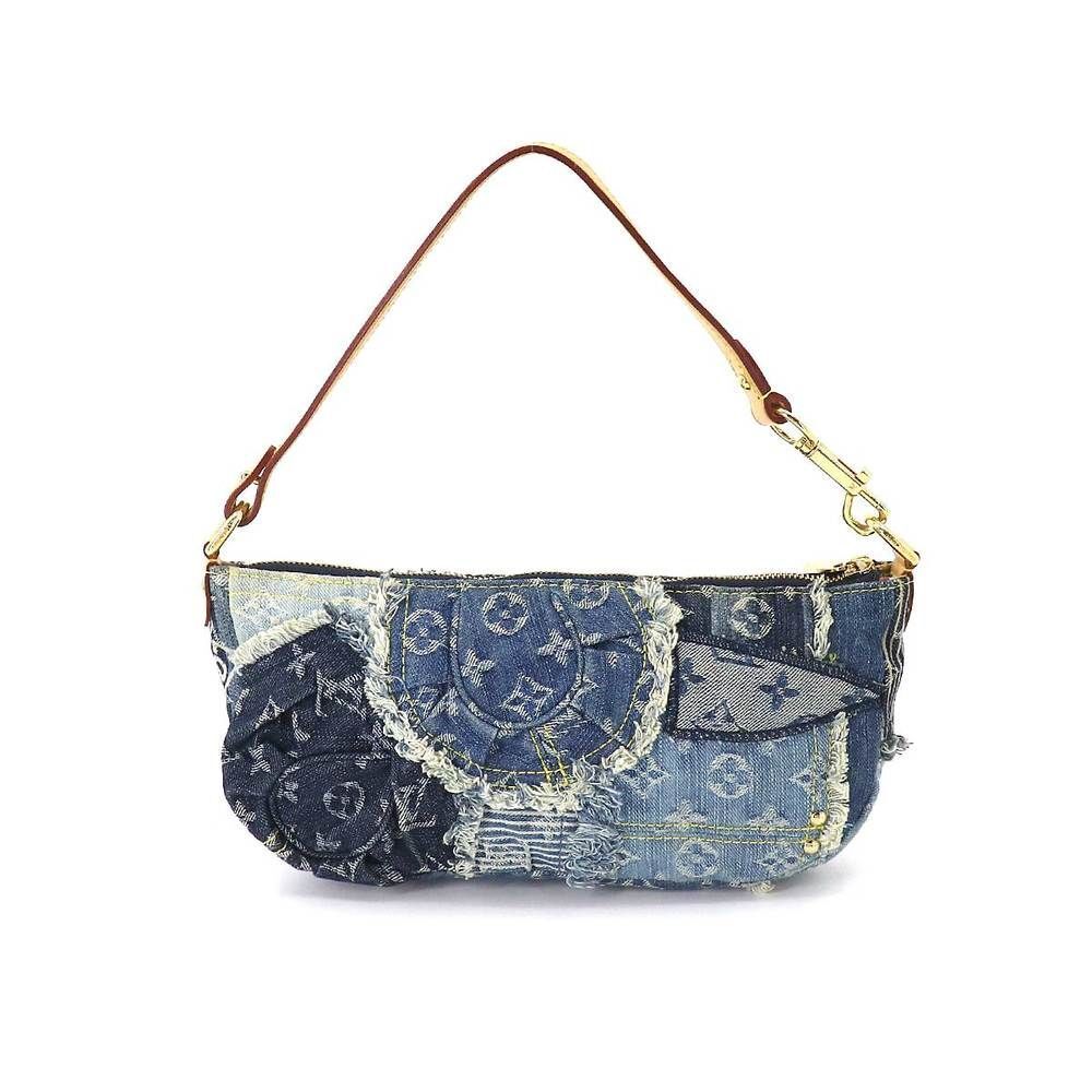 Louis Vuitton Monogram Denim Patchwork Pouchy Sho… - image 2